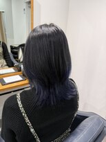 ヘアーデザイン ビバース(hair design vivarth)&nbsp;ブラック×ブルーのエンドカラー[志木駅・新座駅]