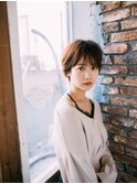 前髪あり×ショート