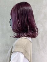 アイティー バイ アルバム 中野店(IT by ALBUM) カシスピンク_セミウェットウェーブオリーブカラー_ba308321