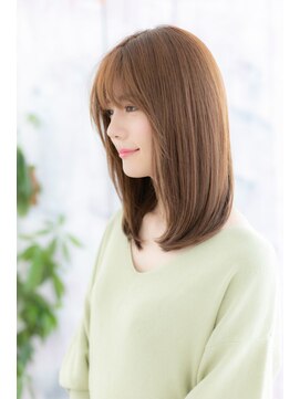 ミック ヘアアンドビューティー 大山店(miq  Hair&Beauty) シースルーバングでアンニュイ顔★抜け感センターパートa