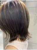 レイヤー×くびれスタイル×ベージュ