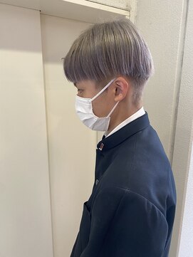 ヘアーデザイン シュシュ(hair design Chou Chou by Yone) 黒髪卒業メンズブリーチ&アッシュベージュ/福岡メンズマッシュ
