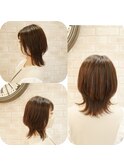 ナチュラルストレート×外ハネスタイル