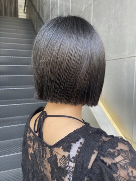 ハイブ 金沢(Hive) 透明感ボブ切りっぱなしツヤ髪スタイル髪質改善