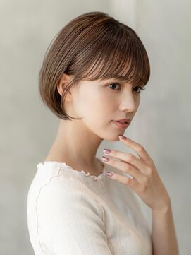 ドットハリス(.Hallis) ●20代30代大人可愛いぷっつりボブ/ブリーチハイライト/前髪あり