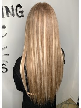 ヘアーデザインルアナ(Hair design Luana.) ミルクティーベージュ ホワイトベージュ ハイライト