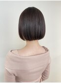 首筋綺麗に見えるミニボブ×オリーブグレージュ【渡辺俊弥】梅田