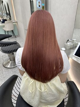 ロンド マーレ 天神大名店(Lond mare) ピンクブラウン/暖色カラー/カシスピンク/韓国ヘア/顔周りカット