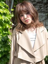 モニカ 横須賀中央店(Monica)&nbsp;デザインカラー/シルキーベージュ/グレージュカラー/斜めバング