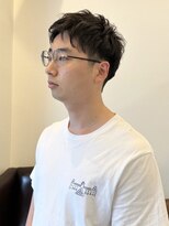 ボタンヘアー 日吉(BoTaN HAIR)&nbsp;束間ショート/ツーブロック/ダークアッシュ/メンズカット/日吉