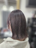 エイプリル ヘア スタジオ(April HAIR STUDIO)&nbsp;切りっぱなしボブ　ラベンダーベージュ