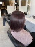艶感 縮毛矯正×ラベンダーピンク