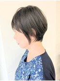 ホワイトグレージュデジタルパーマミニウルフ天王町HA69