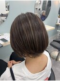 【グラデーションボブ】大人ハイライト