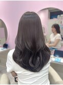 ブリーチなしダブルカラー×艶感韓国顔周りレイヤーカット/新宿k
