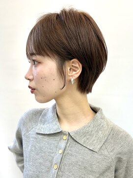 ミィ 浦和(mee) 透明感カラー ボブ 前髪 ショート カラー ブリーチ&ダブルカラー