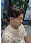 ラルフカール　リバースセンターパート　渋谷　メンズカット