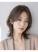 ミディアムレイヤー 白髪ぼかし ハイライト 40代50代60代