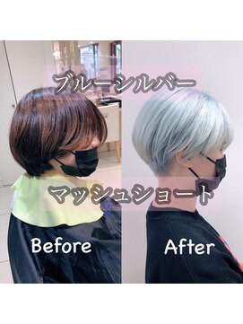 アッシュ 分倍河原店(Ash) マッシュショートブルーシルバー