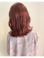 シアン(CYAN)&nbsp;【CYAN】#10代#20代#ブリーチオンカラー#コーラルピンク#外ハネ