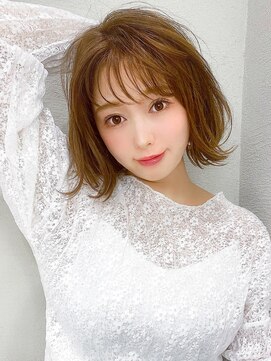 ラルユー 金山(LallYou) 外ハネボブ/ペールベージュ/イルミナカラー/オンニヘア/韓国風