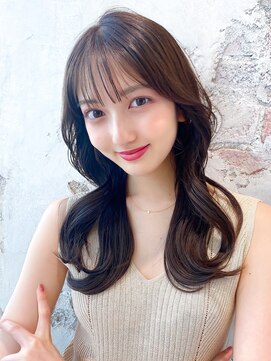 アフロート ルヴア(AFLOAT RUVUA) るなstyle くびれヘア 大人可愛いセミロング 20代30代40代 新宿