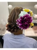 シニヨン 成人式 卒業式 前撮り ヘアセット 振袖ヘア 袴ヘア