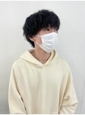 メンズマッシュウルフ×ツイストパーマ