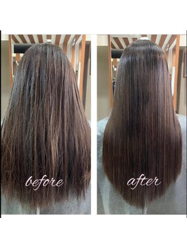 ヘア ソムリエ ゼアラ(hair sommelier Zara) 【髪質改善】ふんわり縮毛矯正/40代/ビビり毛が悩み