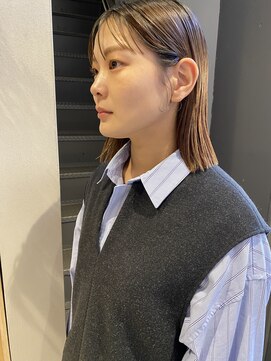 フェンヘアーアイス 中目黒(Fen.hair ici) 大人可愛い大人美人切りっぱなしボブミディアム前髪