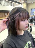 【籠倉】ブリーチ2ホワイトピンクイヤリングカラー/前髪インナー