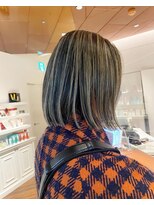 プラスシー(+C)&nbsp;大人の白髪ぼかし地毛ハイライト/福岡脱白髪染め/福岡ハイライト