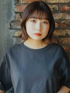 ヘアーメイク ボノ 調布(HAIR MAKE BONO) 外ハネ切りっぱなしボブ