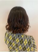 長さを変えずにイメチェン。コテ巻き風ボブパーマ