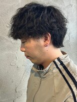 ニアウ 高崎店(Niau)&nbsp;メンズマッシュウルフ波巻きツイストスパイラルパーマ群馬高崎