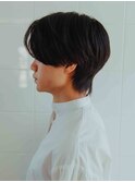 センターパートラフウェーブ