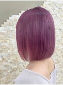 「ビフォーアフターあり」ブリーチカラー/バイオレットピンク
