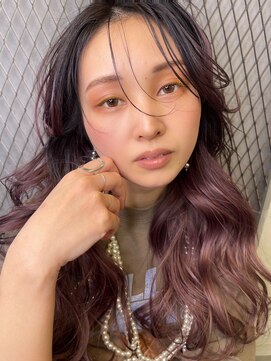 スリー 博多(THREE...) 【デザインカラー】ブラック×ピンクパープル