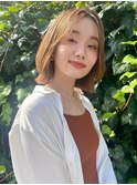 髪質改善縮毛矯正レイヤーカット顔周り前髪韓国ミニウルフ/原宿