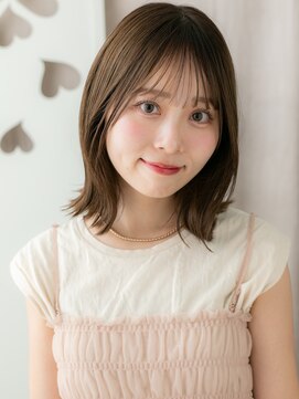 カバーヘア ブリス 大宮西口(COVER HAIR bliss) オリーブブラウンクラゲヘアーくびれミディウルフカットX大宮