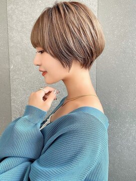 ロンドシエル 横浜(Lond ciel) 髪質改善縮毛矯正レイヤーカット顔周り前髪韓国ミニウルフ/横浜