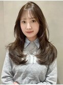 ＊オリーブブラウンレイヤーカットロング＊【Zina京都河原町】