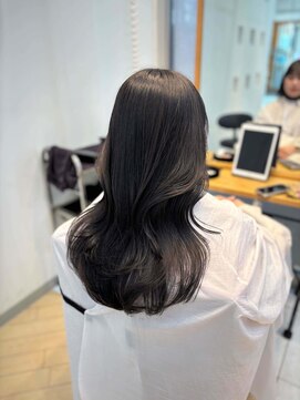 ユニ バイ マグ 長野店(Uni.by Mag) 【艶感★透明感グレージュ】韓国 髪型 大人可愛い韓国巻き