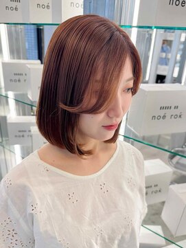 ノエロク 岐阜店(noe rok) チェリーオレンジ/ボブスタイル/岐阜