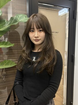 ヌープヘアーアイス(NUUP.hair ici) 秋色透明感オリーブ×韓国レイヤー◎髪質改善で艶髪ロング