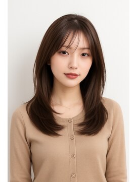 ゲイン(Gain) 大人上品ロングレイヤー×透け感シースルーバング