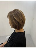 20代30代40代◎小顔に見えせる似合わせカットオリーブグレー