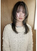 デザインハイライトミディアムハッシュレイヤーカット