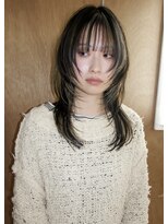 イェン(Yen.)&nbsp;デザインハイライトミディアムハッシュレイヤーカット