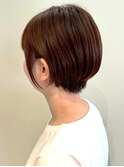 大人ショート ショートレイヤー ナチュラルブラウン 白髪染め 